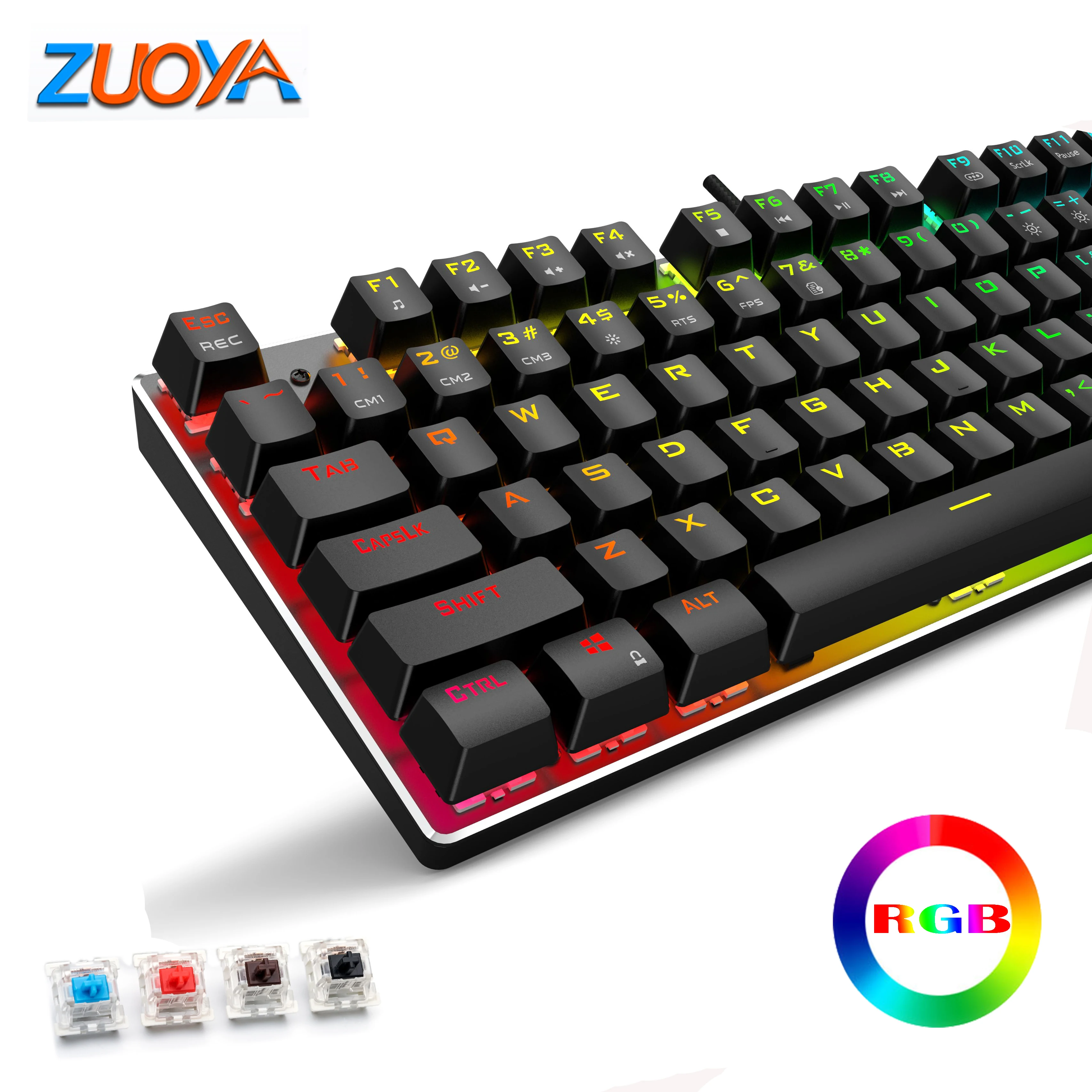 87key Gaming Mechanical Keyboard RGB Backlight US/Russian Anti-ghosting For Gamer PC Laptop
87key Gaming Mechanical Keyboard RGB Backlight US/Russian Anti-ghosting For Gamer PC Laptop