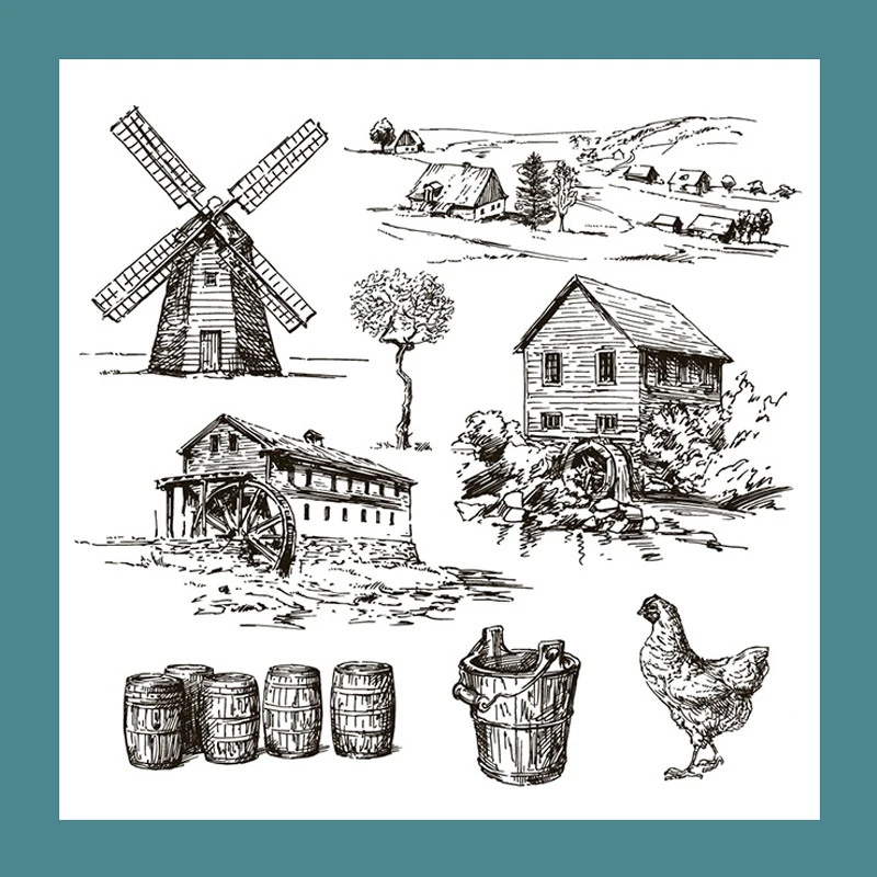 ZATWBS Farm life Clear Stamps For DIY Scrapbooking/Card Making/Album Decorative Rubber Stamp Crafts 
ZATWBS Farm life Clear Stamps For DIY Scrapbooking/Card Making/Album Decorative Rubber Stamp Crafts