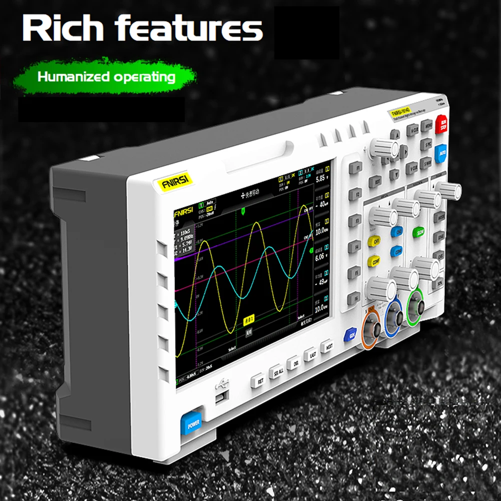 FNIRSI-1014D Oscillosco 2 In 1 Dual Channel Input Signal Generator Desktop Oscilloscope Capture Output Function 100MHz | Инструменты