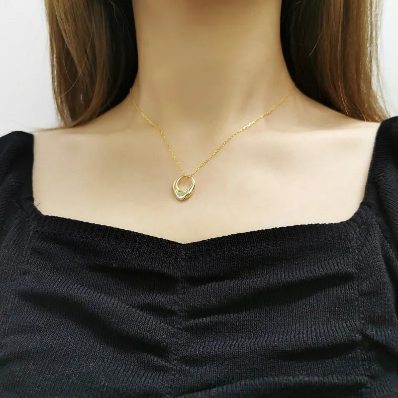 925 Sterling Silver Necklace for Women Nordic Style Short Chain Smooth Geometry Pendant Necklace Clavicle Choker Jewelry Summer 
925 Sterling Silver Necklace for Women Nordic Style Short Chain Smooth Geometry Pendant Necklace Clavicle Choker Jewelry Summer
