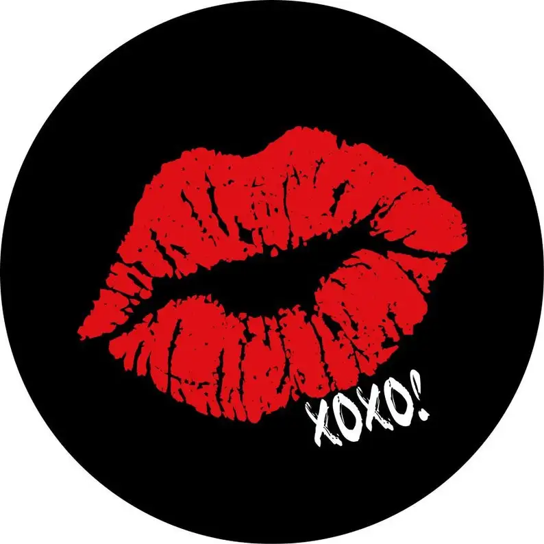

Kiss Lips XOXO ( any color ) Spare Tire Cover for any Vehicle, Make, Model and Size - Jeep, RV, Travel Trailer, Camper & MORE