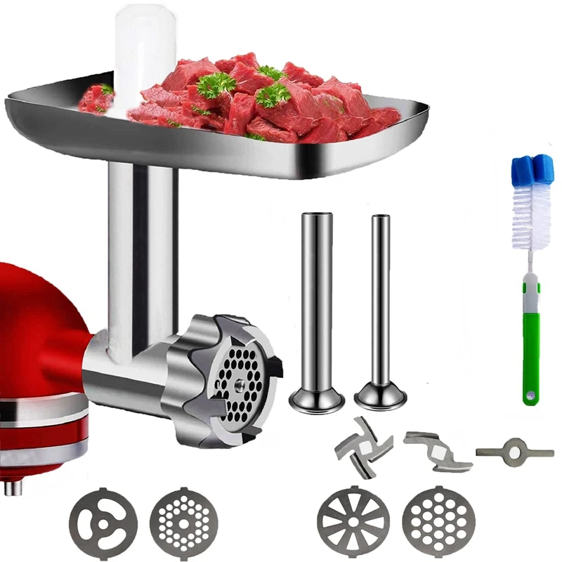 1 Set Metal Food Grinder Attachment for KitchenAid Stand Mixers Sausage Stuffer Attachment 
1 Set Metal Food Grinder Attachment for KitchenAid Stand Mixers Sausage Stuffer Attachment