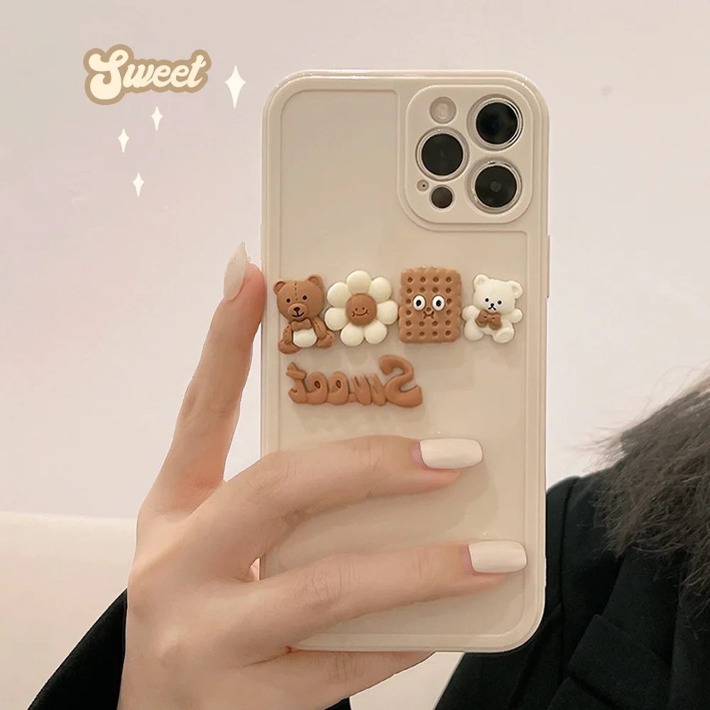 3d Cute Cartoon Cookie Bear Korea Phone Case For iPhone 13 12 11 Pro Max 13 Mini X Xs Max Xr 7 8 Plus Cases Soft Silicone Cover
3d Cute Cartoon Cookie Bear Korea Phone Case For iPhone 13 12 11 Pro Max 13 Mini X Xs Max Xr 7 8 Plus Cases Soft Silicone Cover