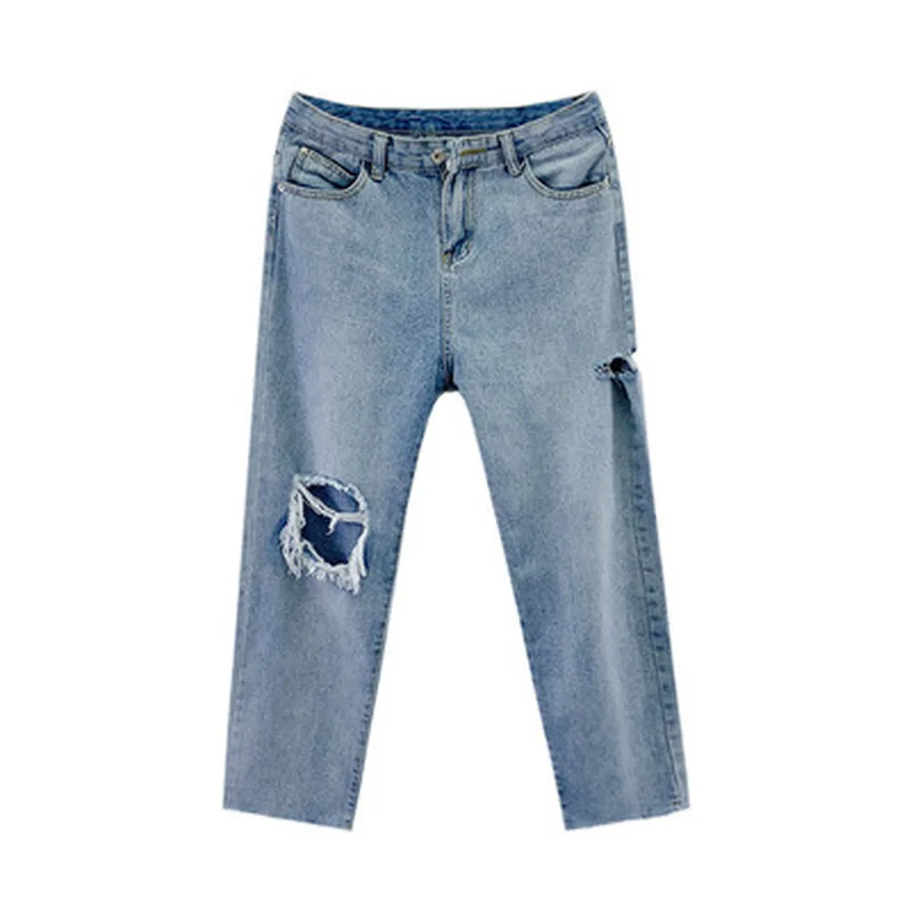 Korean High Waist Jeans Women Solid Hole Harem Pants Loose Casual Plus Size High Street Denim Trousers Pantalon Femme With Belt
Korean High Waist Jeans Women Solid Hole Harem Pants Loose Casual Plus Size High Street Denim Trousers Pantalon Femme With Belt