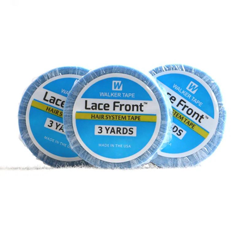 FREE SHIPPING 1 Roll 0.8cm 1.0cm*3 yards Blue Color Super New Package Quality Hair Extension Tape Double Sided Adhesive | Шиньоны и