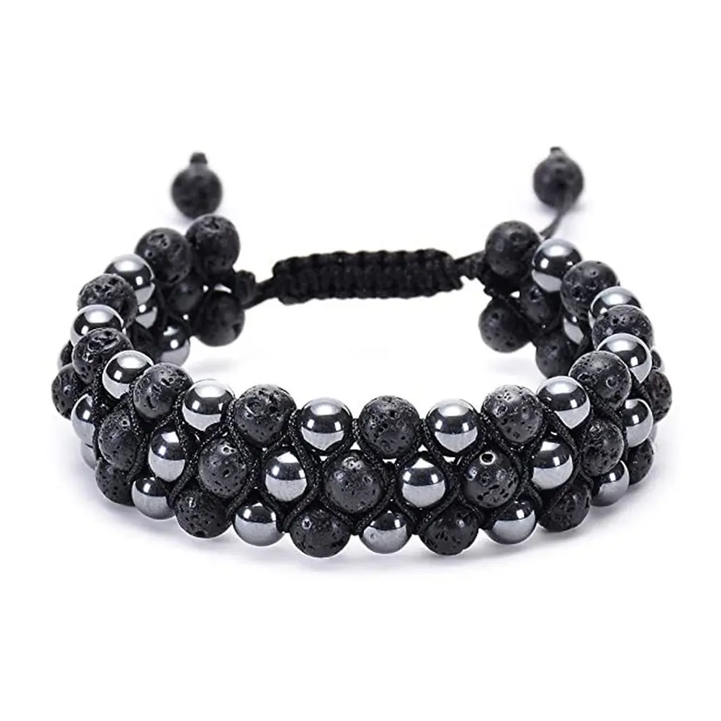 Men Women 8mm Black Matte Hematite Double Row Beaded Bracelet Adjustable Double Layer Handwoven Braided Bracelets For Best Gift
Men Women 8mm Black Matte Hematite Double Row Beaded Bracelet Adjustable Double Layer Handwoven Braided Bracelets For Best Gift