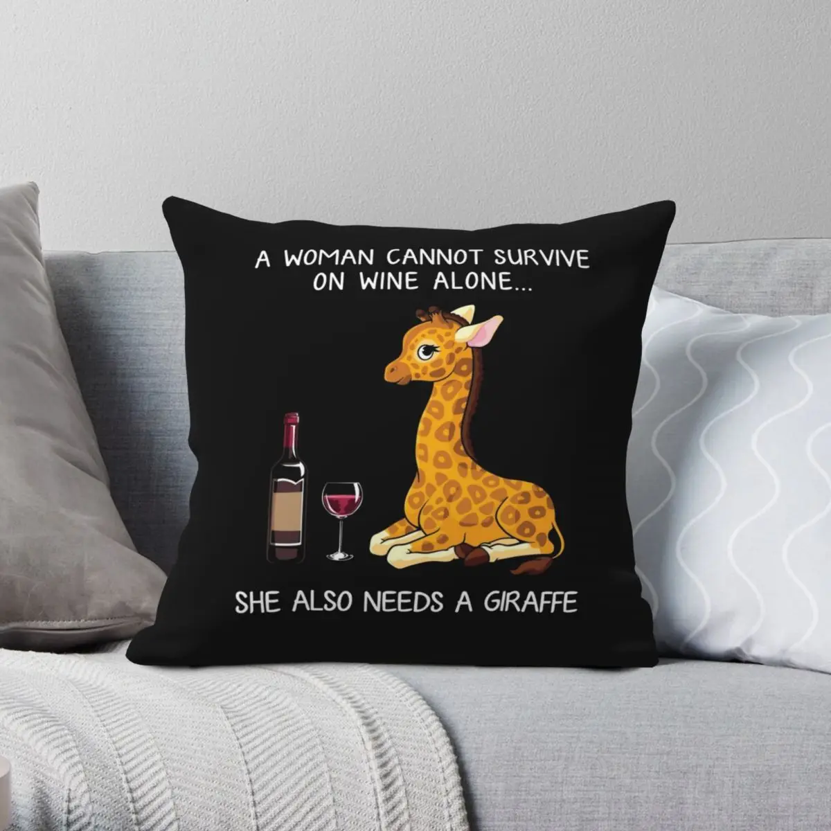 Funny Giraffe And Wine Square Pillowcase Polyester Linen Velvet Printed Zip Decor Throw Pillow Case Sofa Seater Cushion Cover
Funny Giraffe And Wine Square Pillowcase Polyester Linen Velvet Printed Zip Decor Throw Pillow Case Sofa Seater Cushion Cover