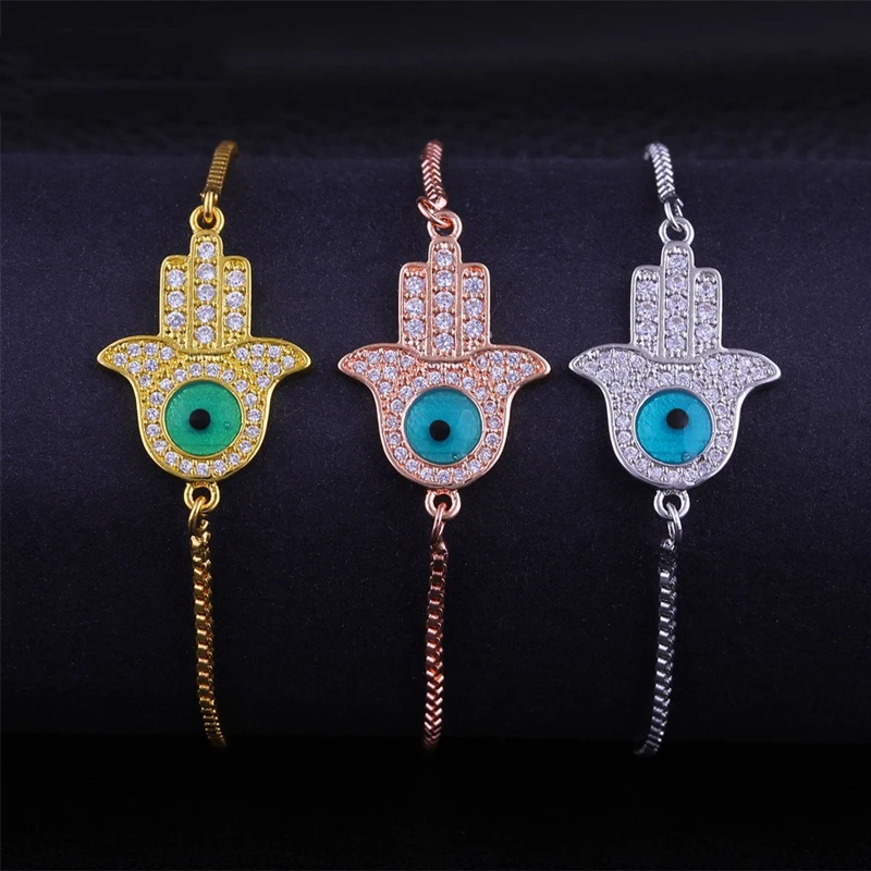 Juya Fashion Hamsa Fatima принадлежности для браслетов Gold // розовое золото регулируемые