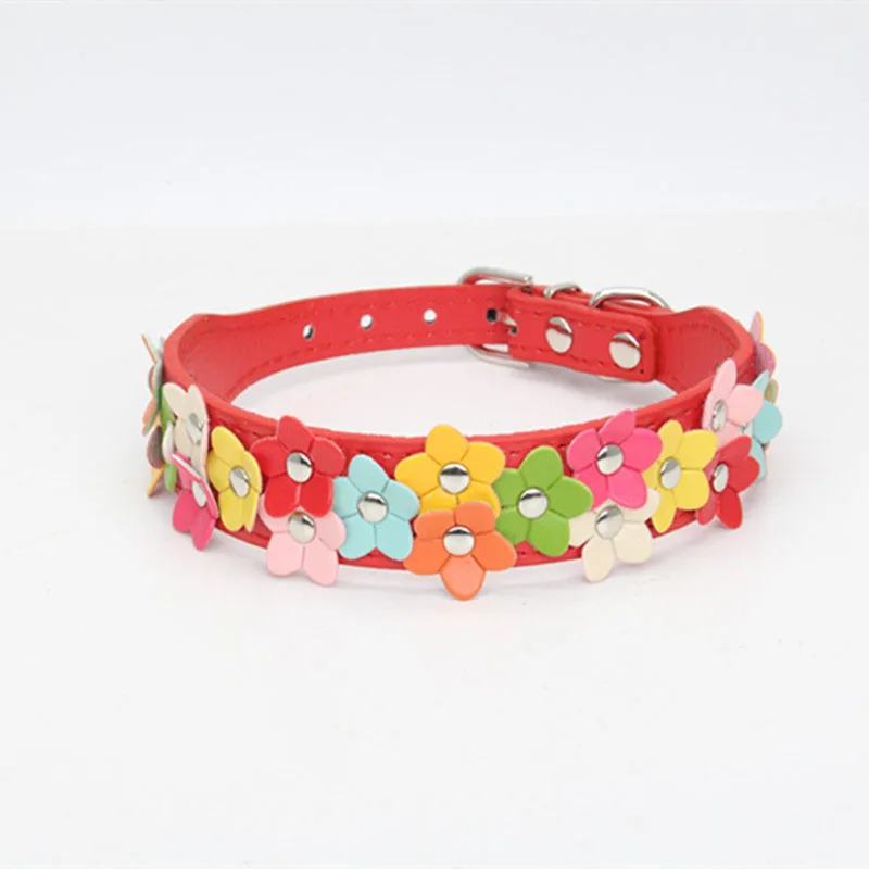 Fashion 4 Colors PU Leather Puppy Dog Colorful Flower Decoration Collar Two Row Cat Neck Strap For Pets Necklace Accessories
Fashion 4 Colors PU Leather Puppy Dog Colorful Flower Decoration Collar Two Row Cat Neck Strap For Pets Necklace Accessories