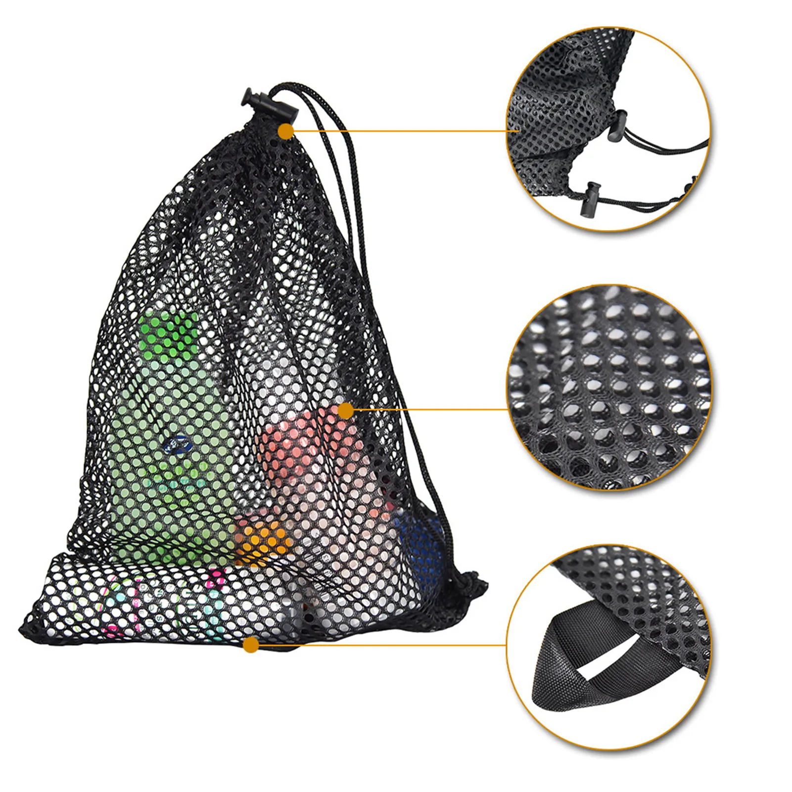 Net Bag Drawstring Durable Mesh Pouches Portable Lightweight Mesh Bags For Golf Balls Tennis 5 PCS Storage Pouches With Cord Loc
Net Bag Drawstring Durable Mesh Pouches Portable Lightweight Mesh Bags For Golf Balls Tennis 5 PCS Storage Pouches With Cord Loc