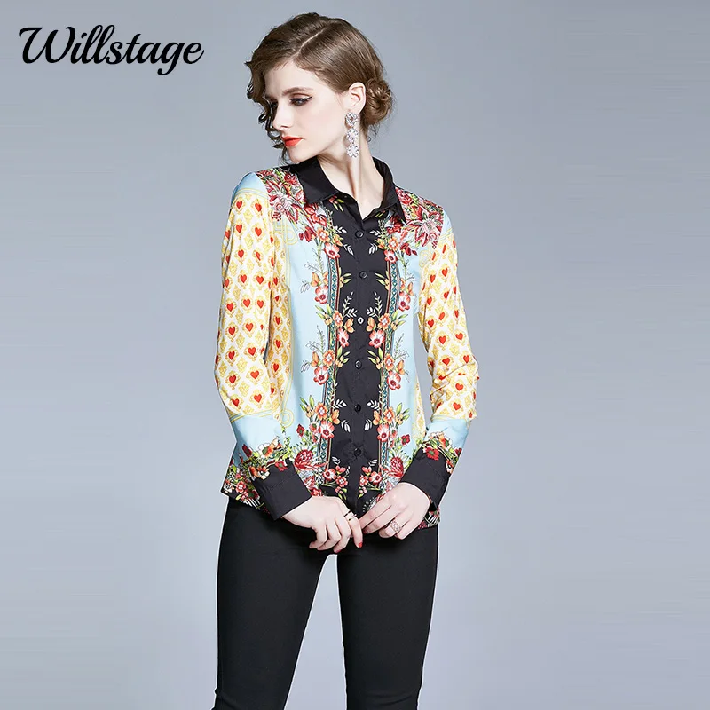 Willstage women's shirt printing heart pattern blouse button long sleeve shirts office ladies work wear 2020 Autumn clothes
Willstage women's shirt printing heart pattern blouse button long sleeve shirts office ladies work wear 2020 Autumn clothes
