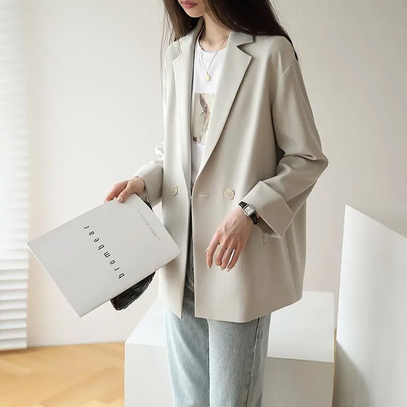 PEONFLY Women Fashion Office Ladies Double Breasted Blazers Coat Casual Loose Long Sleeve Female Outerwear Chic Tops For Autumn
PEONFLY Women Fashion Office Ladies Double Breasted Blazers Coat Casual Loose Long Sleeve Female Outerwear Chic Tops For Autumn