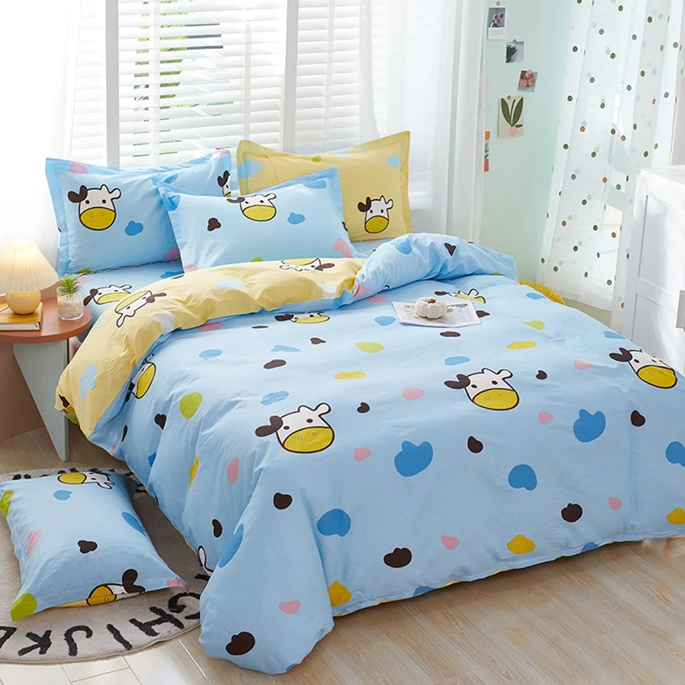 100% Cotton Bedding Sets Duvet Cover + Pillowcase Cartoon Cow Blue Quilt Cover Bed Linens No Sheet Single King Queen HomeTextile
100% Cotton Bedding Sets Duvet Cover + Pillowcase Cartoon Cow Blue Quilt Cover Bed Linens No Sheet Single King Queen HomeTextile