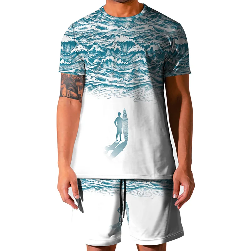 2021 Spring And Summer New Fashion Hot Sale Digital Printing Sea Men's Street Casual Sports Short-Sleeved Suit
2021 Spring And Summer New Fashion Hot Sale Digital Printing Sea Men's Street Casual Sports Short-Sleeved Suit