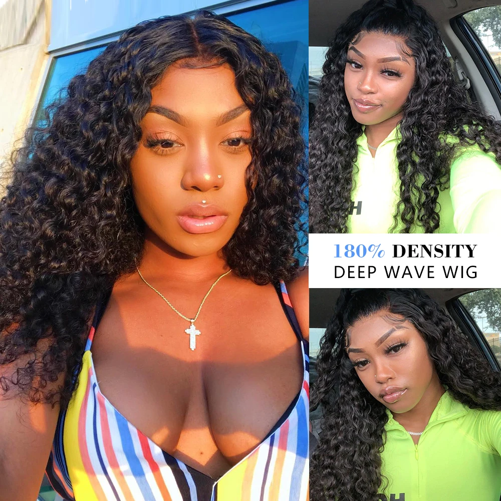 Brazilian Deep Wave 13x4x1 Lace Front Wig Pre Plucked With Baby Hair 4x4 Lace Closure Wig T-Part Human Hair Wigs For Black Women
Brazilian Deep Wave 13x4x1 Lace Front Wig Pre Plucked With Baby Hair 4x4 Lace Closure Wig T-Part Human Hair Wigs For Black Women