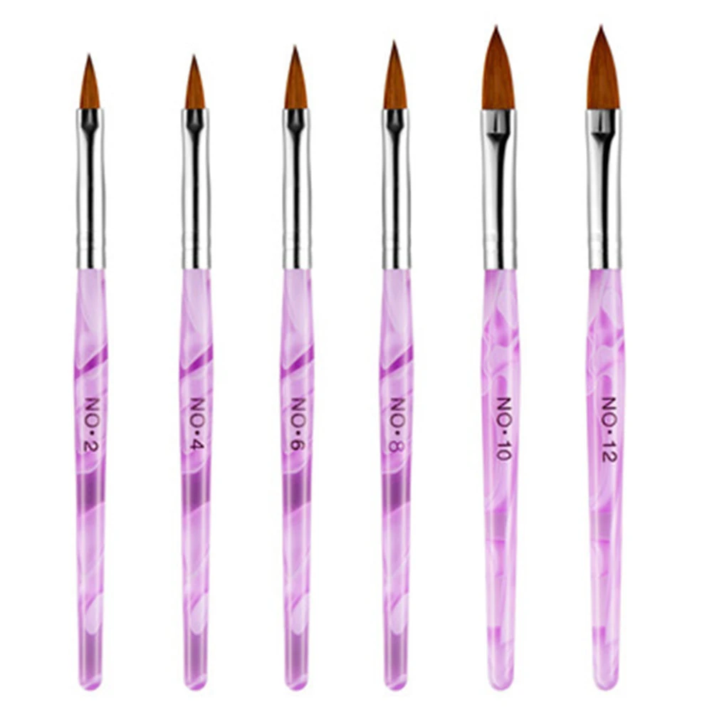 6 Pcs Acrylic Handle Nail Art Flat Brush Design UV Gel Painting Drawing Crystal Pen Set Carving Salon Tips Builder Manicure 
6 Pcs Acrylic Handle Nail Art Flat Brush Design UV Gel Painting Drawing Crystal Pen Set Carving Salon Tips Builder Manicure