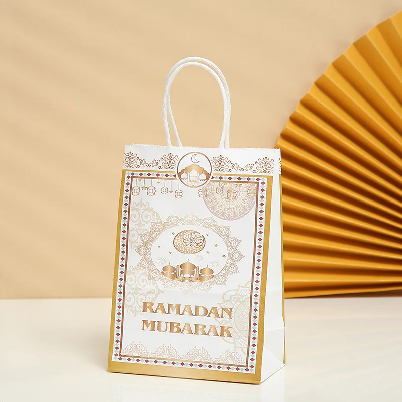 

Подарочные пакеты Eid Mubarak, 12 шт., коробка из крафт-бумаги для конфет, Рамадан, кареем, украшение для дома, мусульманские принадлежности для веч...