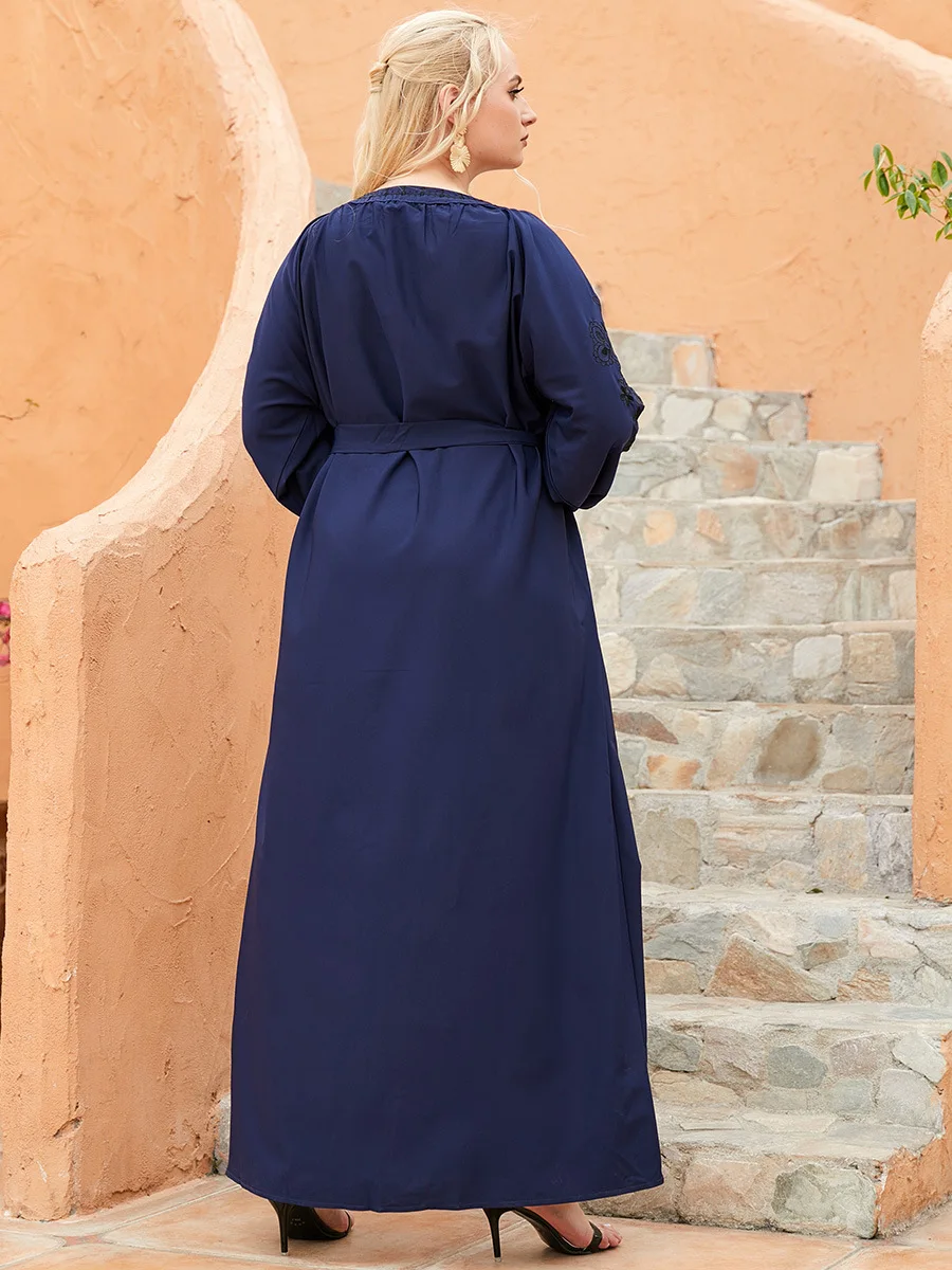 Ramadan Turkey Muslim Dress Women Lace-up Abaya Moroccan Kaftan Islamic Clothing Hijab Djellaba Dubai Jilbab Eid Party Vestidos 
Ramadan Turkey Muslim Dress Women Lace-up Abaya Moroccan Kaftan Islamic Clothing Hijab Djellaba Dubai Jilbab Eid Party Vestidos