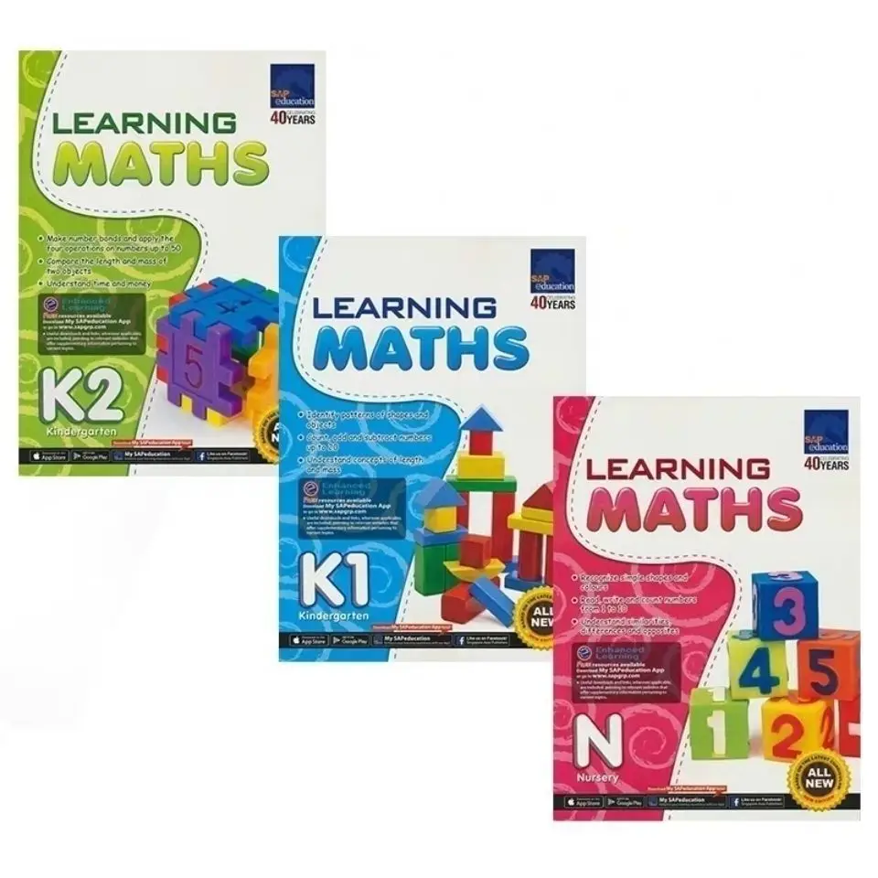 3 Pcs/Set Sap Learning maths Children Mathematics Book Singapore kindergarten Mathematics Textbook kids learning early education
3 Pcs/Set Sap Learning maths Children Mathematics Book Singapore kindergarten Mathematics Textbook kids learning early education