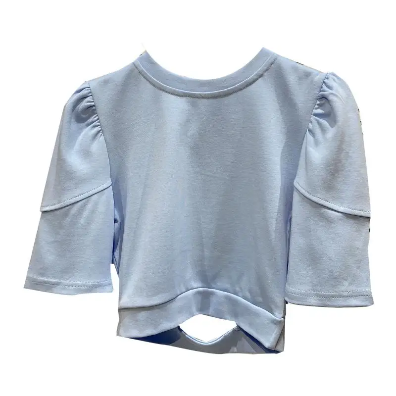 2021 Summer New Tees T Candy Color Back Hollow Puff Sleeve Woman Cropped Tops Short Sleeve T-shirt for Women Sexy Tops T-shirts
2021 Summer New Tees T Candy Color Back Hollow Puff Sleeve Woman Cropped Tops Short Sleeve T-shirt for Women Sexy Tops T-shirts
