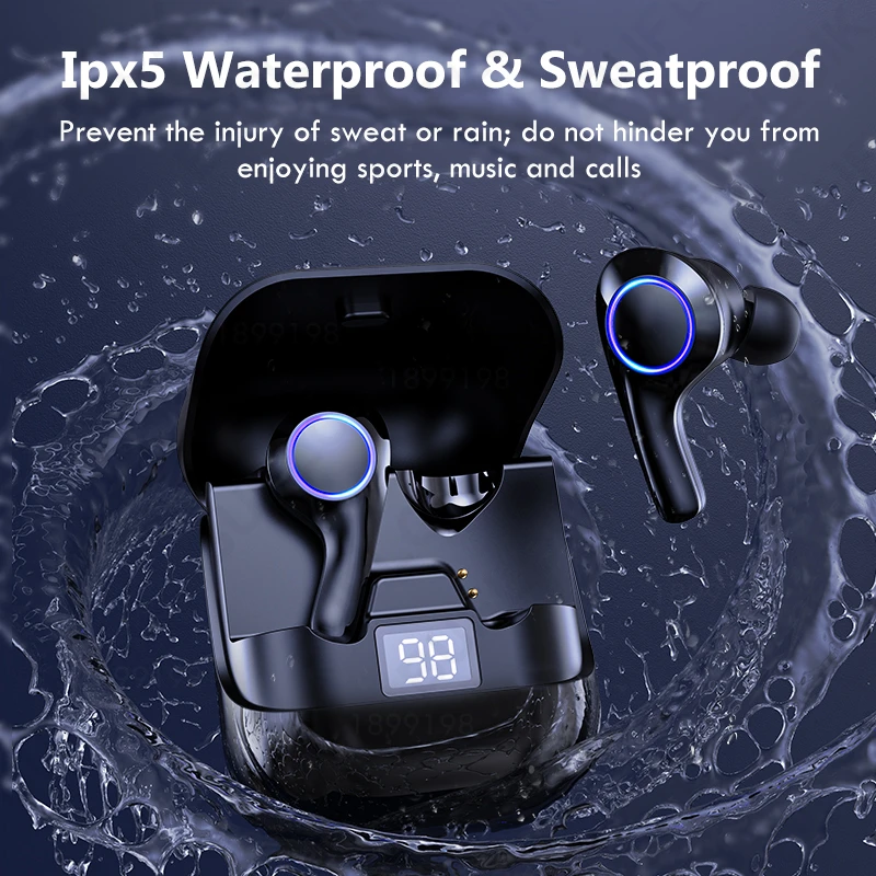 TWS Bluetooth 5.0 Earphones Wireless Headphones Noise Canceling 9D HIFI Stereo Earbuds Music Headsets With Microphone For Phones
TWS Bluetooth 5.0 Earphones Wireless Headphones Noise Canceling 9D HIFI Stereo Earbuds Music Headsets With Microphone For Phones