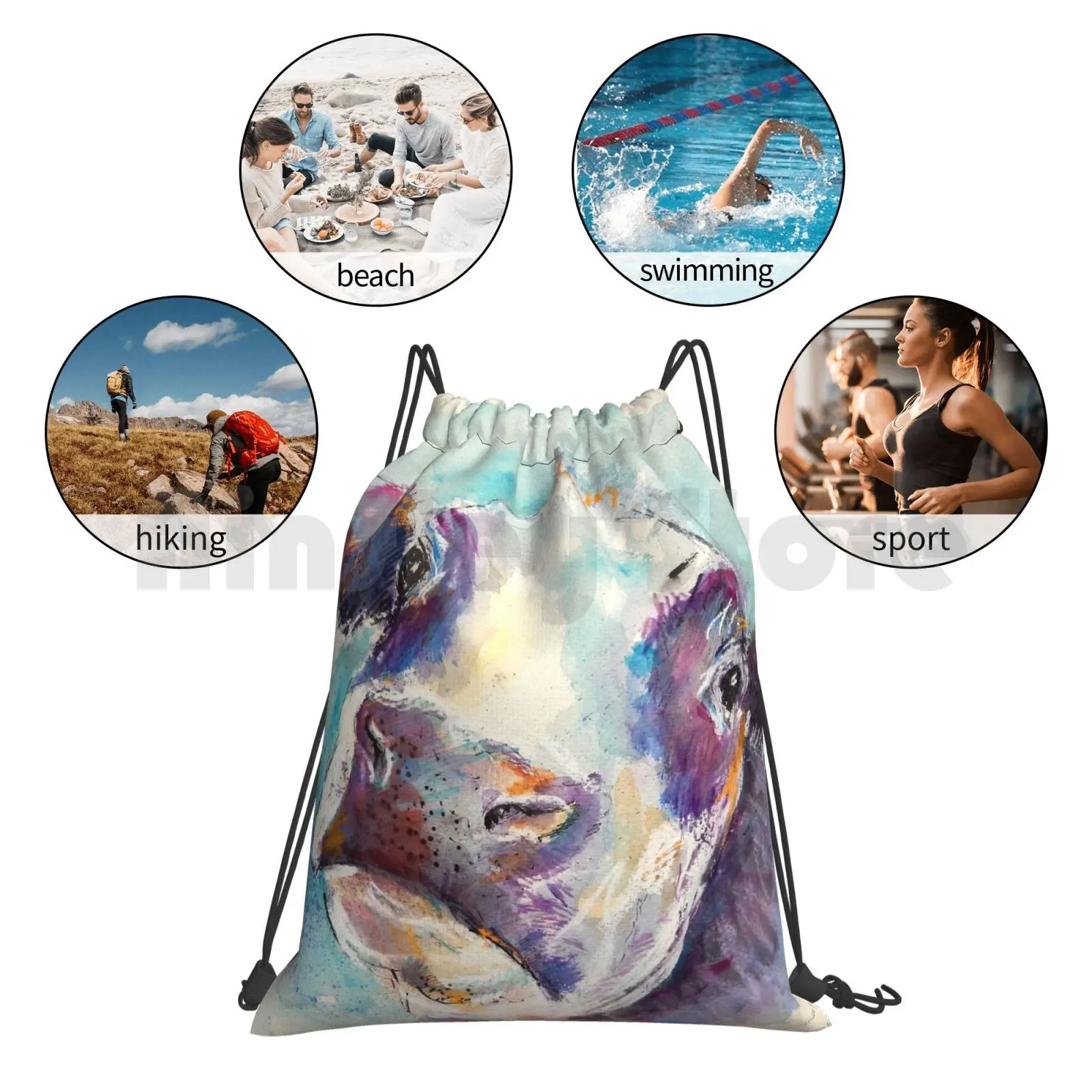 Gentle Cow Backpack Drawstring Bag Riding Climbing Gym Bag Cows Cow Animal Animals Farm Animals Wildlife Nature Portrait
Gentle Cow Backpack Drawstring Bag Riding Climbing Gym Bag Cows Cow Animal Animals Farm Animals Wildlife Nature Portrait