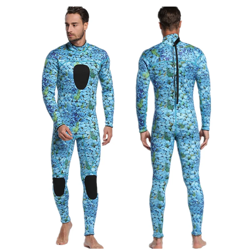 

Неопреновый гидрокостюм 3 мм, мужской костюм для серфинга, плавания и дайвинга, камуфляжный теплый зимний костюм для подводной охоты с длинн...