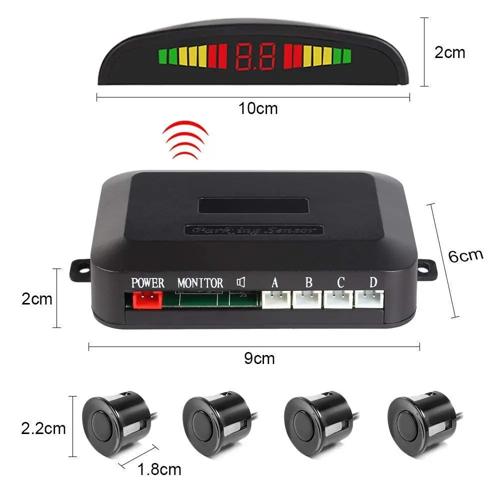 Car Parking Sensor Radar Monitor Detector System 4 Sensors Universal Car Reversing Radar Monitor Car Electronics
Car Parking Sensor Radar Monitor Detector System 4 Sensors Universal Car Reversing Radar Monitor Car Electronics