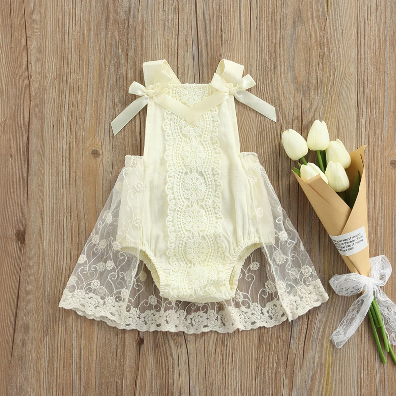 Newborn Infant Baby Girl Lace Romper Halter Backless Sleeveless Embroidery Tutu Tulle Dresses Bodysuit Jumpsuit
Newborn Infant Baby Girl Lace Romper Halter Backless Sleeveless Embroidery Tutu Tulle Dresses Bodysuit Jumpsuit
