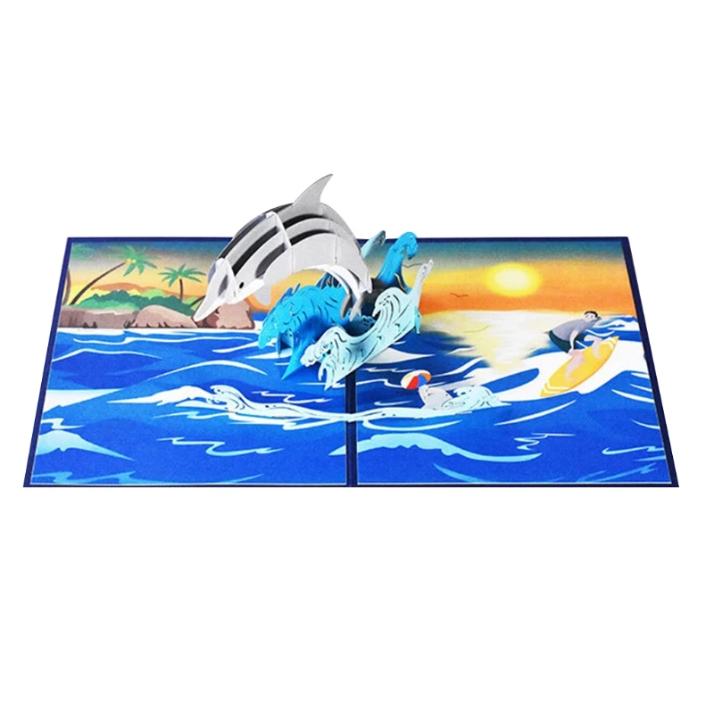 3D Pop-Up Dolphin Greeting Card with Envelope for Birthday Children's Day Thanksgiving Mother's Father's Day Graduation Gift
3D Pop-Up Dolphin Greeting Card with Envelope for Birthday Children's Day Thanksgiving Mother's Father's Day Graduation Gift