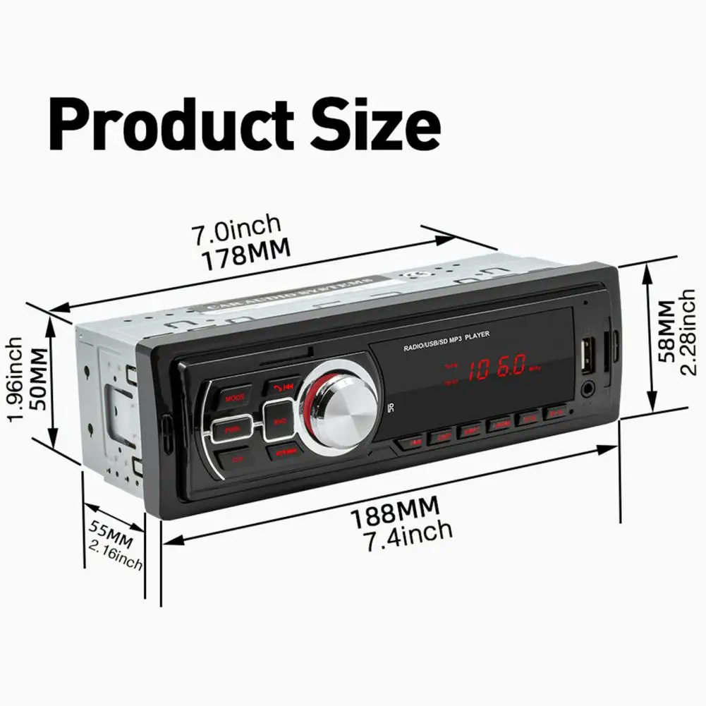 50% Hot Sales SWM-5209 Car MP3 Player Bluetooth U Disk/TF-Card Reading 12V Modified FM Radio Player for Vehicles
50% Hot Sales SWM-5209 Car MP3 Player Bluetooth U Disk/TF-Card Reading 12V Modified FM Radio Player for Vehicles