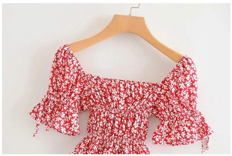HCBLESS Sweet Beauty Dress Shirt Elastic Elastic Slim Slim Square Collar Short Sleeve Bow Print Short Top
HCBLESS Sweet Beauty Dress Shirt Elastic Elastic Slim Slim Square Collar Short Sleeve Bow Print Short Top