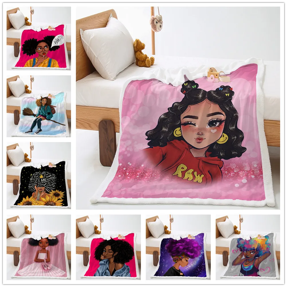 New African American Black Girl Lady Fleece Throw Blanket Soft Cozy Decorative Sherpa Plush Blanket Quilt All Season for Home
New African American Black Girl Lady Fleece Throw Blanket Soft Cozy Decorative Sherpa Plush Blanket Quilt All Season for Home