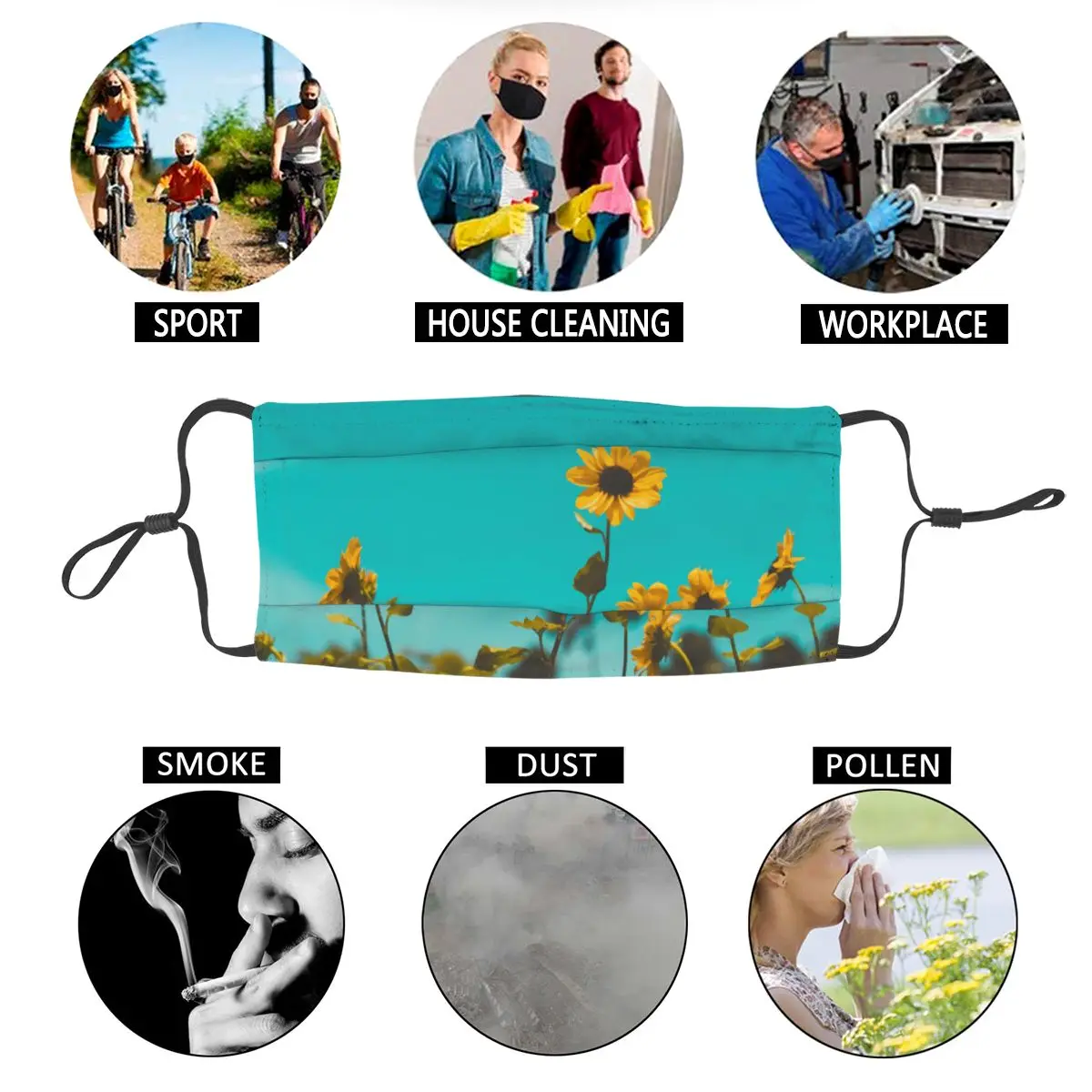 Amazing Sunflower Adjustable Face Mask Unisex Adult Flower Anti Haze Dustproof Protection Cover Respirator Mouth Muffle
Amazing Sunflower Adjustable Face Mask Unisex Adult Flower Anti Haze Dustproof Protection Cover Respirator Mouth Muffle
