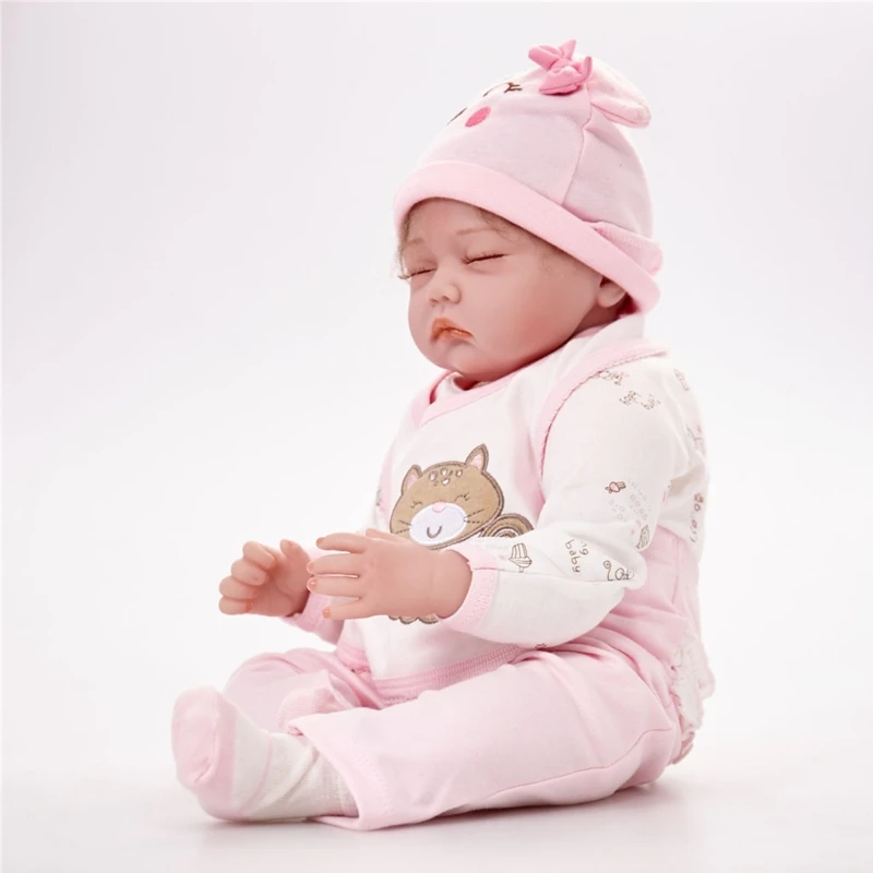 22 Inches Looking Lifelike Realistic Baby Silicone Newborn Care Close Eyes Toy U50F 
22 Inches Looking Lifelike Realistic Baby Silicone Newborn Care Close Eyes Toy U50F