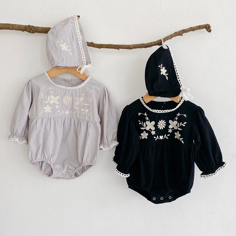 Newborn Baby Girls Floral Embroidery Romper+Hat Spring Autumn Baby Girls Clothes Infant Baby Girls Cotton Long Sleeve Jumpsuit
Newborn Baby Girls Floral Embroidery Romper+Hat Spring Autumn Baby Girls Clothes Infant Baby Girls Cotton Long Sleeve Jumpsuit