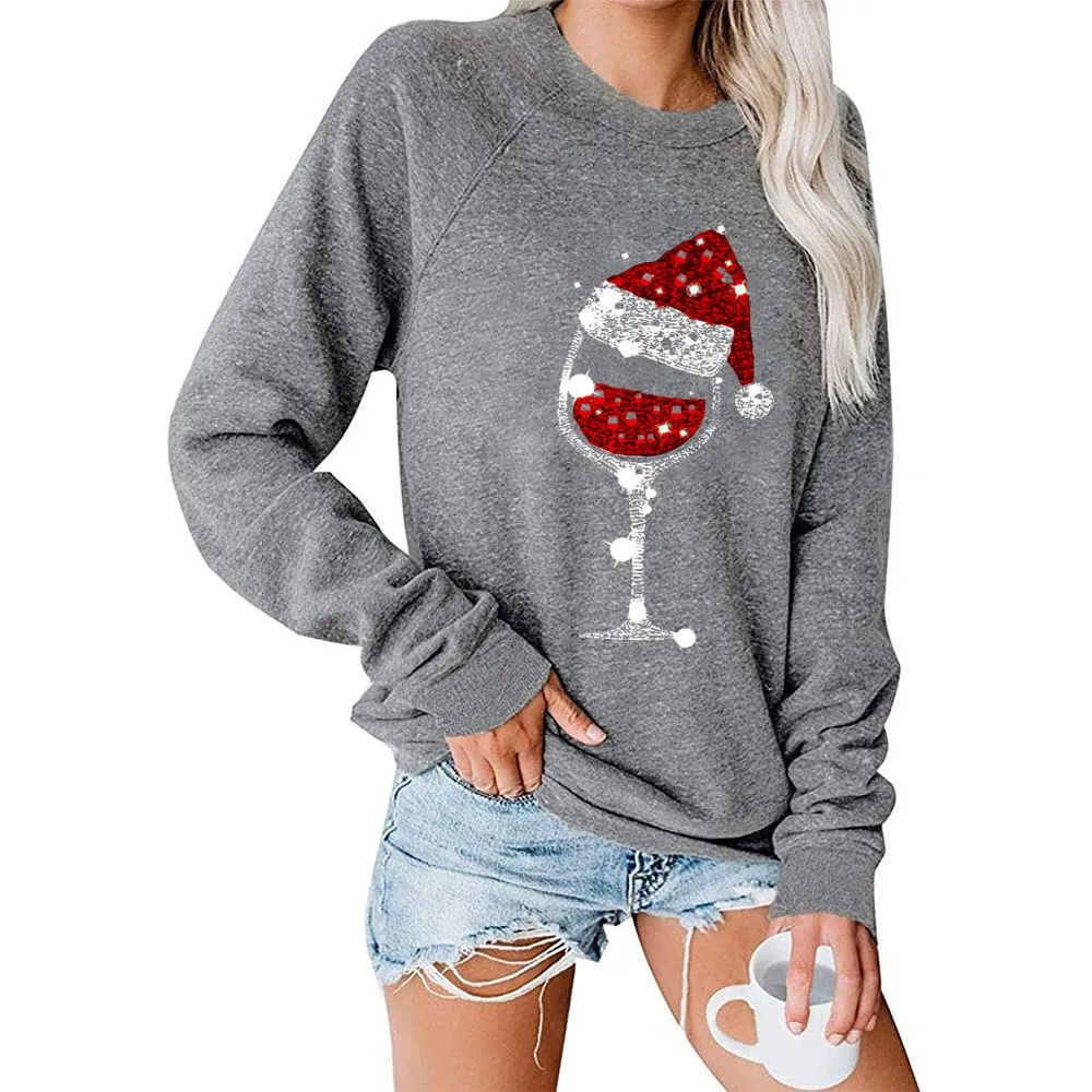 Christmas Hoodies Christmas Hat Wine Glass Pattern Printed Loose Sweatshirt For Women Pullover Casual Hoodies
Christmas Hoodies Christmas Hat Wine Glass Pattern Printed Loose Sweatshirt For Women Pullover Casual Hoodies