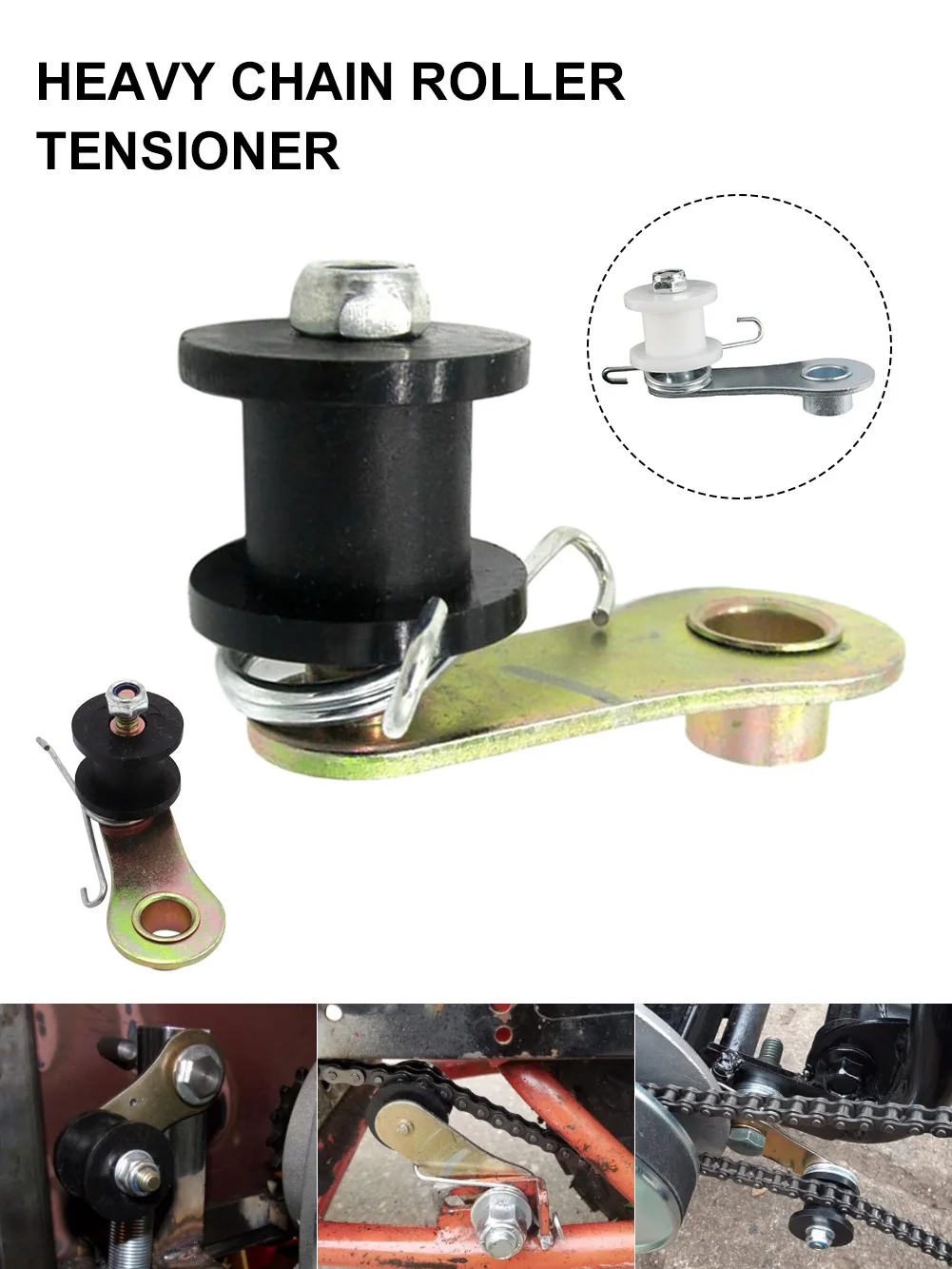 A Set Heavy Duty Chain Roller Tensioner with Spring+Rollers Suitable for Adjusting Motorcycle Mini Bike Chains Ensure Proper
A Set Heavy Duty Chain Roller Tensioner with Spring+Rollers Suitable for Adjusting Motorcycle Mini Bike Chains Ensure Proper