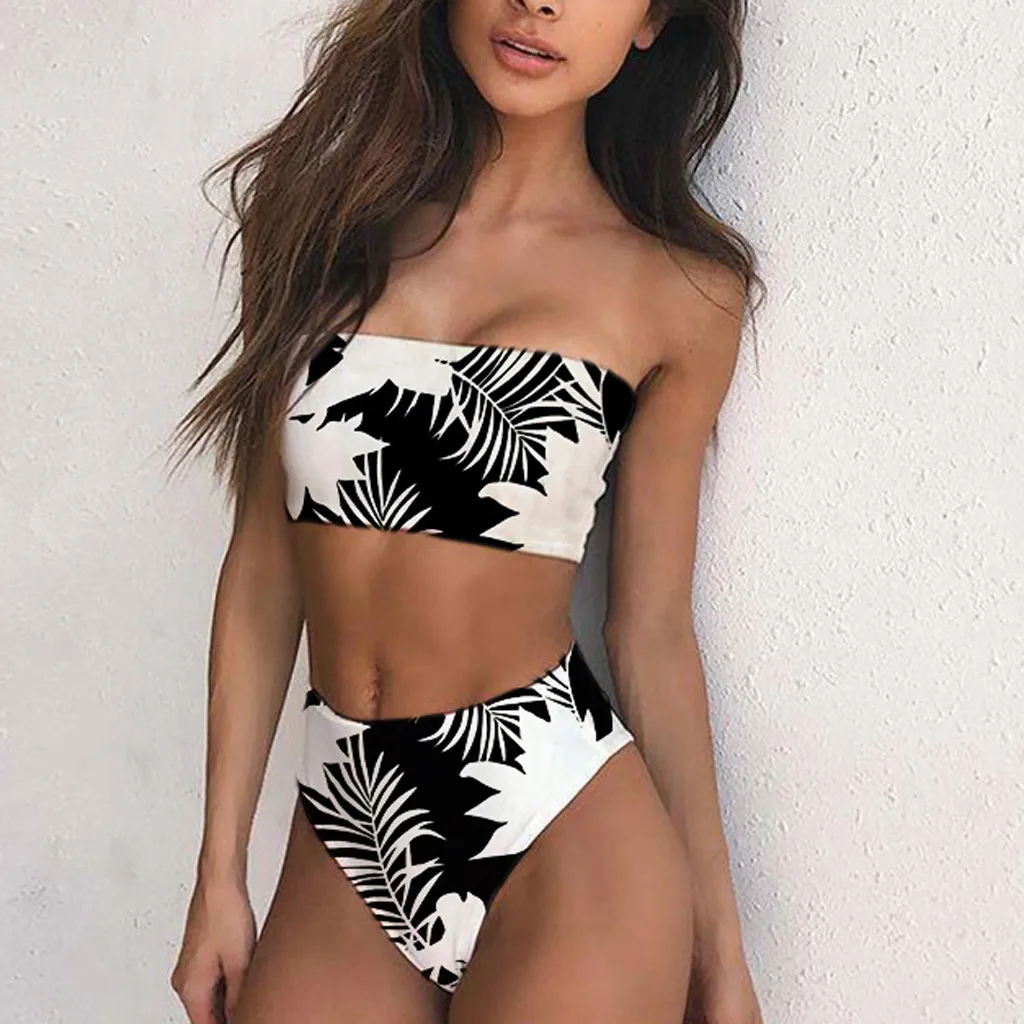 Бикини с высокой талией, 2021, бандо, женский купальник с пуш-ап, бикини, пляжная одежда, купальник-бикини 
Бикини с высокой талией, 2021, бандо, женский купальник с пуш-ап, бикини, пляжная одежда, купальник-бикини