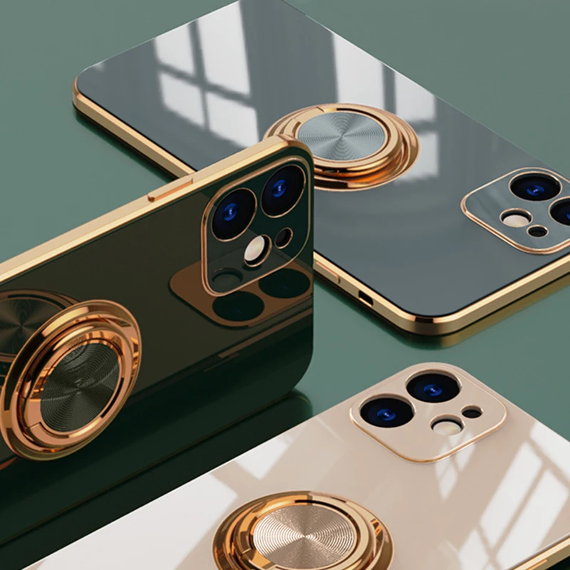 Luxury Ring Case for IPhone 12 11 Pro Max XS XR X S 7 8 Plus SE 2020 Mini Plating Silicone TPU Soft Cover with Ring Holder Stand
Luxury Ring Case for IPhone 12 11 Pro Max XS XR X S 7 8 Plus SE 2020 Mini Plating Silicone TPU Soft Cover with Ring Holder Stand