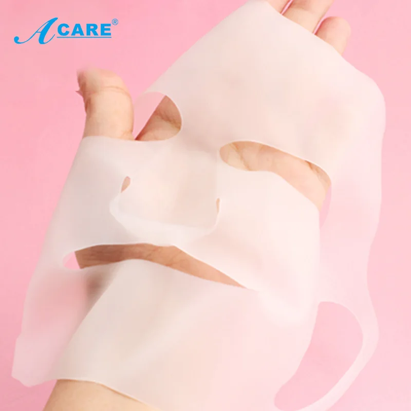 

ACARE 1Pcs Silicone Moisturizing Mask Reusable Waterproof Mask Facial Care Tool To Prevent Evaporation Of The Oil Of The Mask