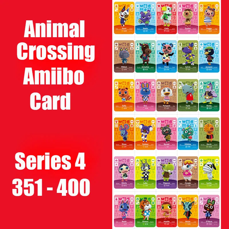 Фото Серия 4 (351 400) карточка для скрещивания животных карта Amiibo работы с переключателем