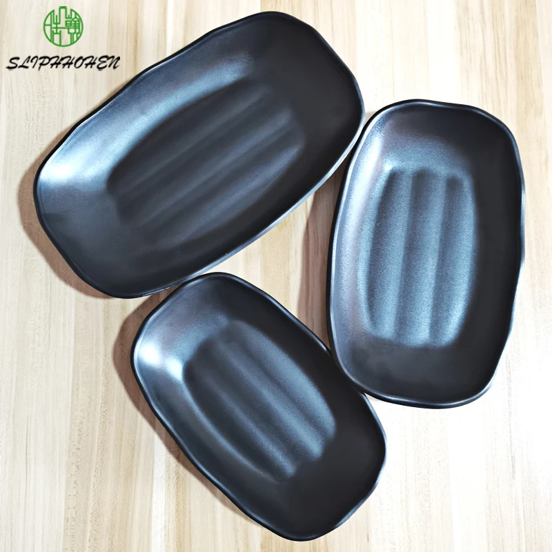 Black Frosted Rectangle Dish A5 Melamine Imitation Porcelain Dinnerware Dinner Plate Restaurant Tableware
Black Frosted Rectangle Dish A5 Melamine Imitation Porcelain Dinnerware Dinner Plate Restaurant Tableware