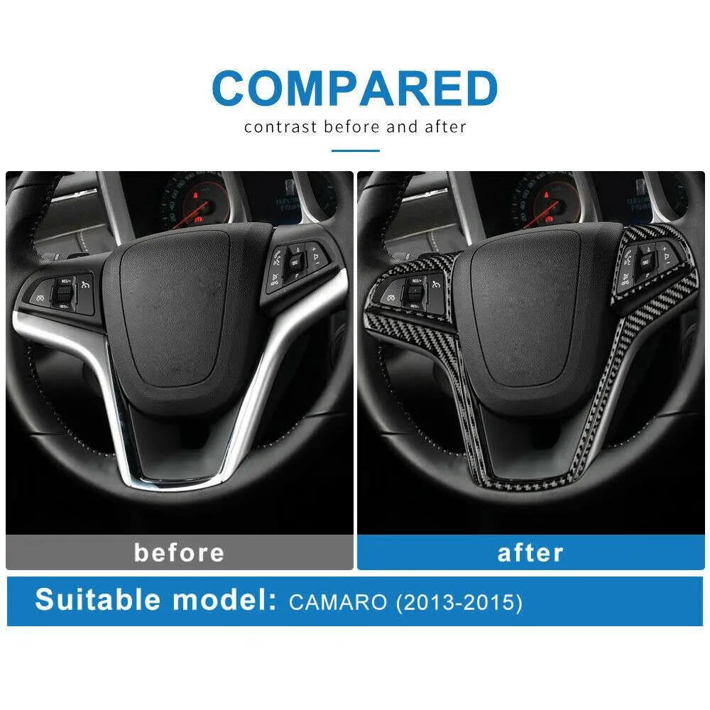 2013-2015 Steering Wheel Sticker Accessories Black Carbon Fiber Cover For Camaro
2013-2015 Steering Wheel Sticker Accessories Black Carbon Fiber Cover For Camaro