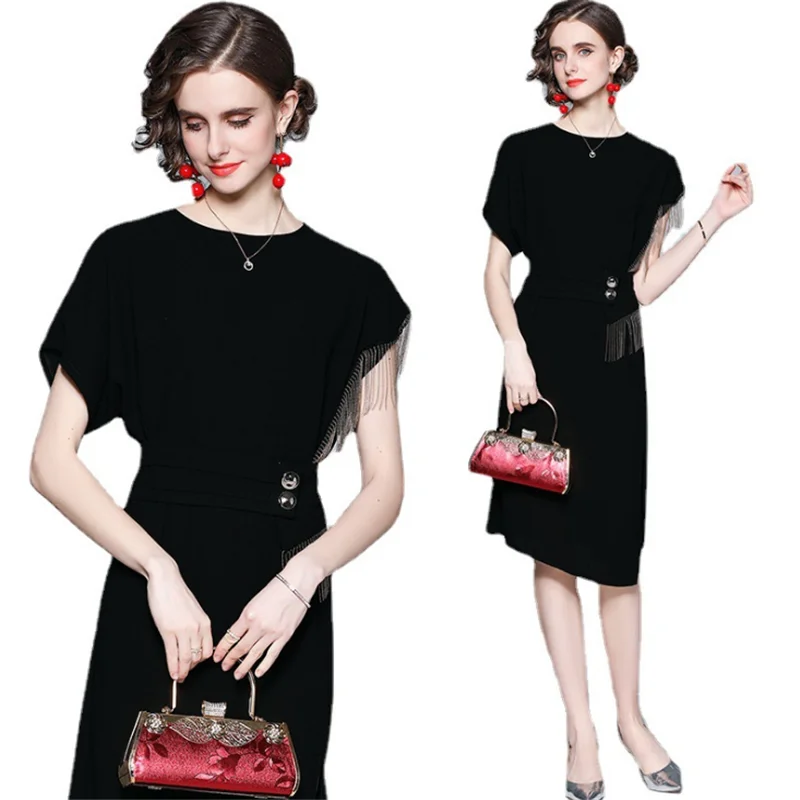 Skirt Female 2021 Summer New Tassel Split Ends Sexy Temperament Thin Irregular Black Women Dress Party Skirt
Skirt Female 2021 Summer New Tassel Split Ends Sexy Temperament Thin Irregular Black Women Dress Party Skirt