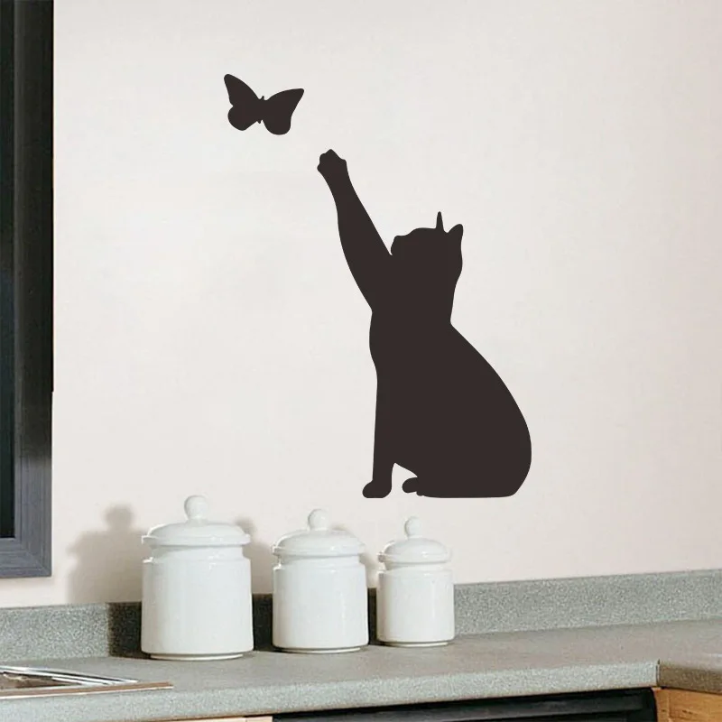 Black Cat Catch Butterfly Wall Stickers Self-adhesive Wallpaper Wall Decorations Living Room Decors Furniture Decorative Vinyl
Black Cat Catch Butterfly Wall Stickers Self-adhesive Wallpaper Wall Decorations Living Room Decors Furniture Decorative Vinyl
