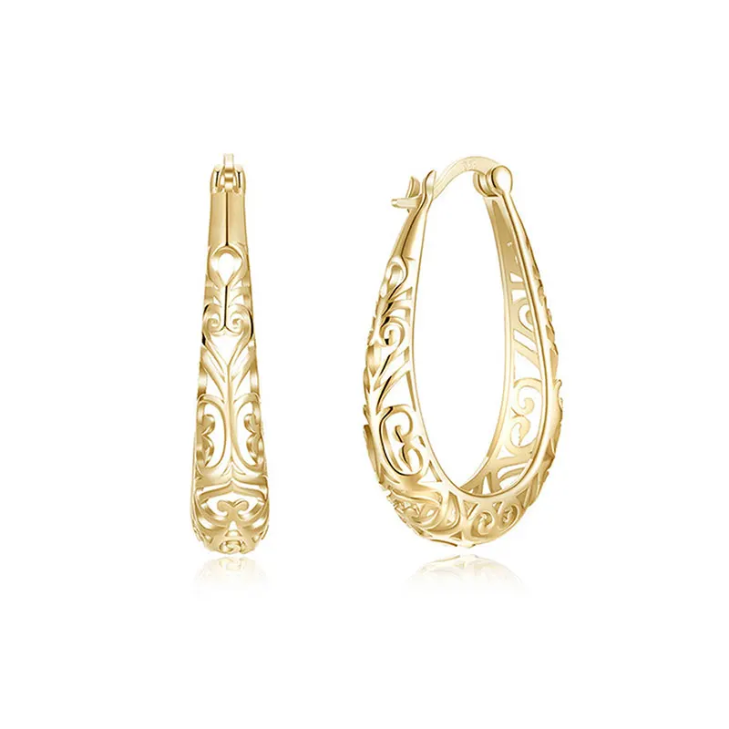 Women Earring Fashion Jewelry Sliver Gold Color Boho Vintage Ethnic Earrings Wedding Hollow Water Drop Earrings S925
Women Earring Fashion Jewelry Sliver Gold Color Boho Vintage Ethnic Earrings Wedding Hollow Water Drop Earrings S925