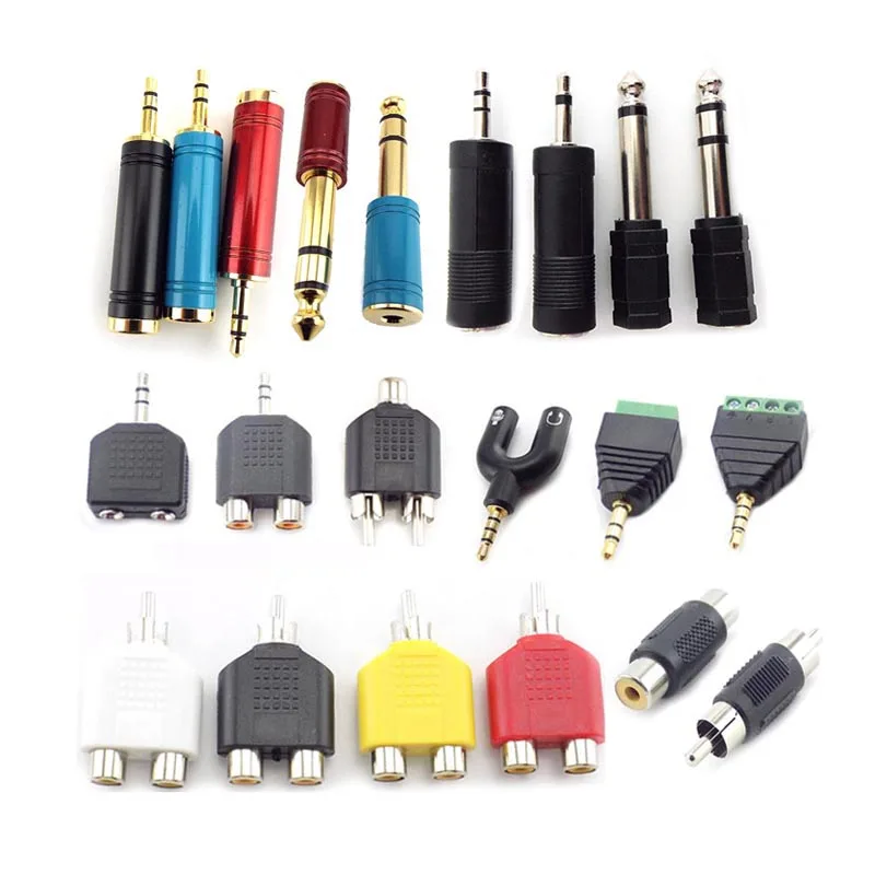 RCA Connector Female to Male Audio Jack Plug Mono Stereo Adapter Plug Converter Headphone Amplifier Microphone AUX 3.5mm 6.5mm
RCA Connector Female to Male Audio Jack Plug Mono Stereo Adapter Plug Converter Headphone Amplifier Microphone AUX 3.5mm 6.5mm