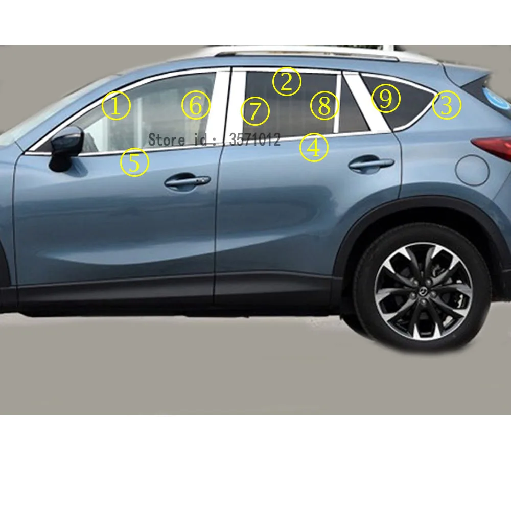 Car Styling Stainless Steel Glass Window Garnish Pillar Middle Column Trim Hoods For Mazda CX-5 CX5 2013 2014 2015 2016
Car Styling Stainless Steel Glass Window Garnish Pillar Middle Column Trim Hoods For Mazda CX-5 CX5 2013 2014 2015 2016