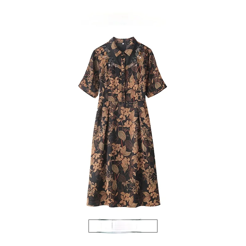 2021 Women Spring Summer New Elegant Silk Vestido Lady Square Collar Short Sleeve Pleated Dress Female Casual Print Dresses K105
2021 Women Spring Summer New Elegant Silk Vestido Lady Square Collar Short Sleeve Pleated Dress Female Casual Print Dresses K105